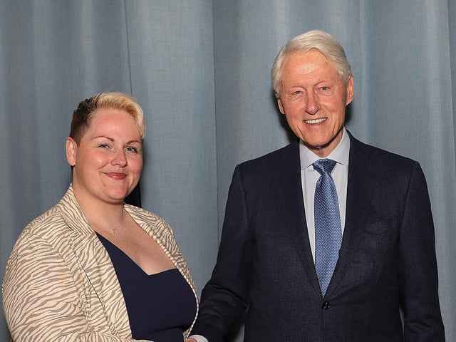 Bill Clinton with Sara Canning
