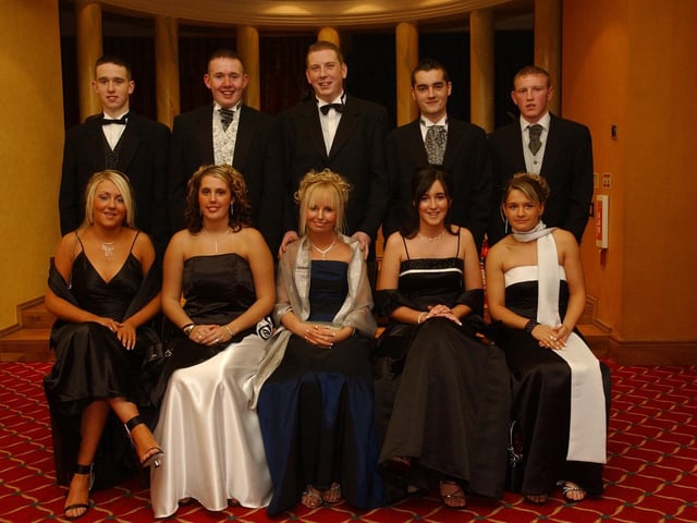 Seated from left, Christina Harkin, Leondra Thornton, Edel Doherty, Jennifer Lynch, and Gemma Thompson. Standing from left, James Kelly, Emmett Kennedy, Brendan McDaid, Thomas Green, and Sam McCorkell. (2511PG17):.