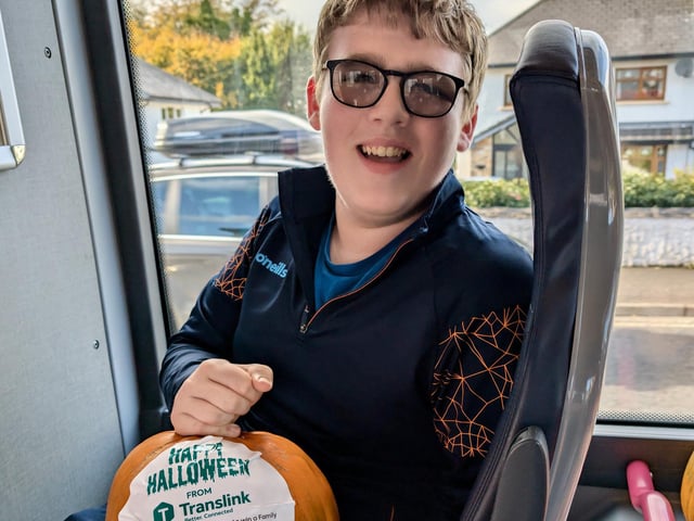 Translink Hallowe'en pumpkin surprise delights bus and rail passengers