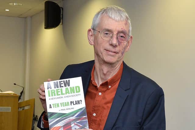 Derry-based journalist Paul Gosling pictured at the recent launch of his new book ‘A New Ireland: A Ten Year Plan’, held in the Holywell Trust, Bishop Street. DER5118GS002