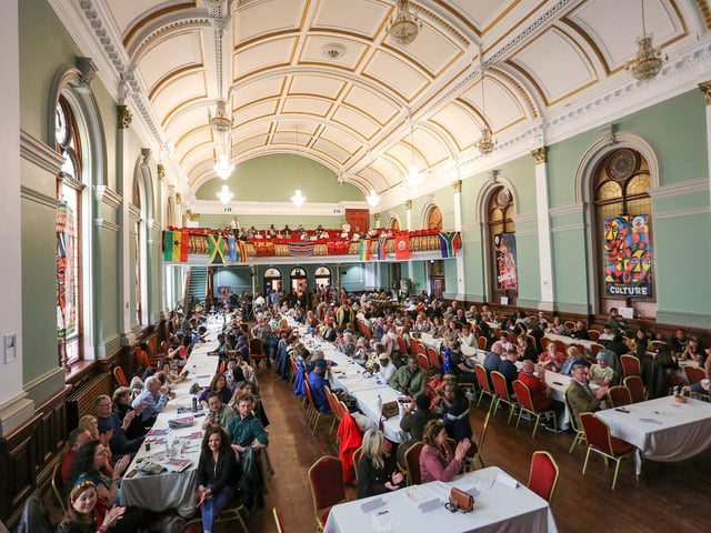 Around 600 people attended the Africa Day event in St Columb's Hall in Derry.
