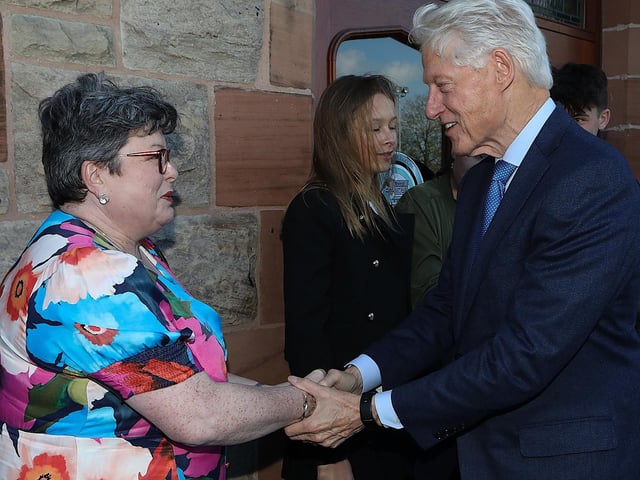 Bill Clinton and Dawn Purvis.