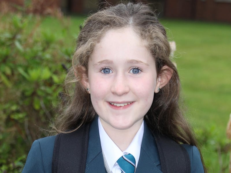 One of the new Year 8 pupils who began their secondary education at Thornhill College last week.
