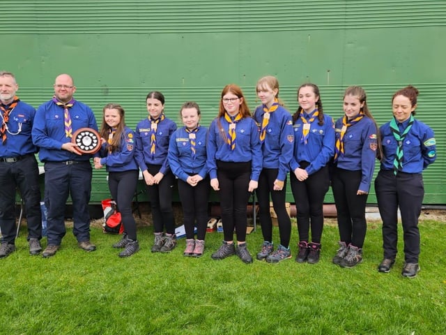 1st, 2nd, 3rd, Derry St. Mary’s Scouts Creggan Derry winners of the Campfire Sketch Trophy at the Errigal Cup and Shield County Finals presentations held at the City of Derry Rugby club. Photo: Courtesy of Séan Coyle.