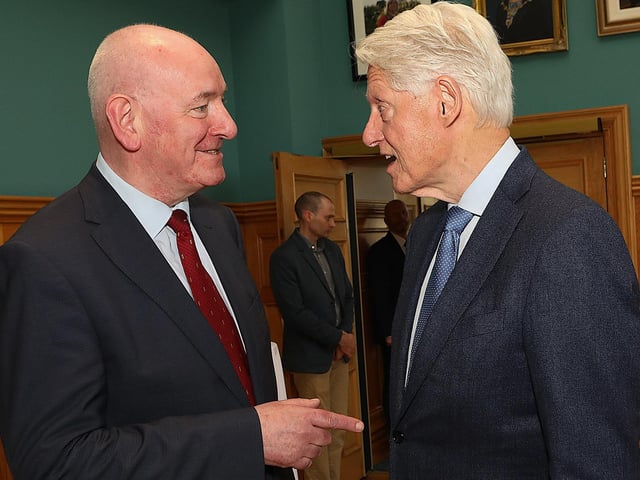 Mark Durkan and Bill Clinton.