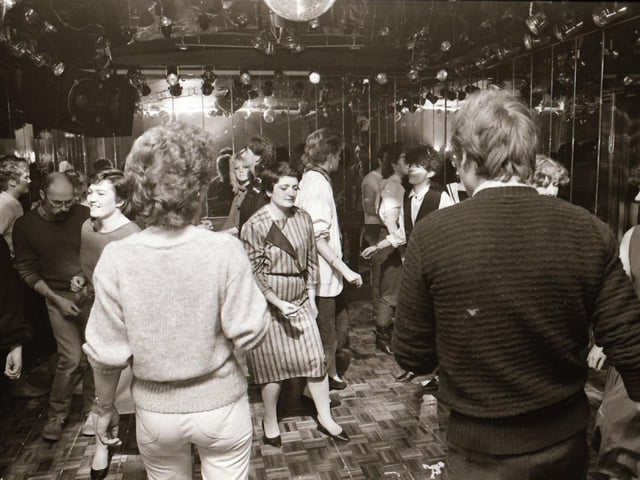 Dancing at the disco back in 1985.
