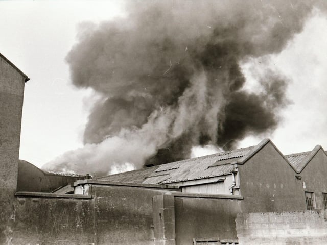 Fire at Grants Pork store, Bishop Street.