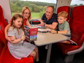 Family onboard LNER Azuma