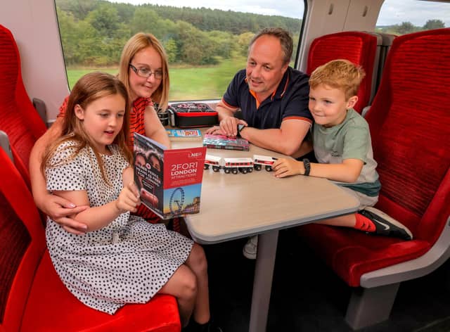 Family onboard LNER Azuma