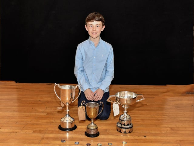 David Langan winner of the Joseph Locke award and Bertie Barrett Cup was placed first in English Song, Junior Any Song, and Y8 Prose at Feis Dhoire Cholmcille. Photo: George Sweeney