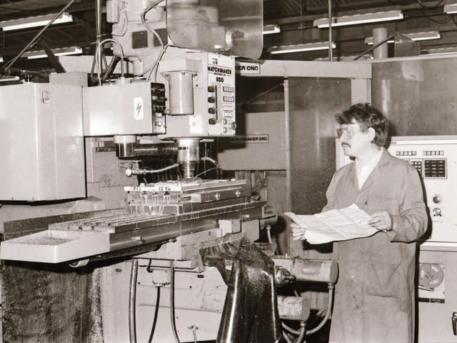Staff at work at Maydown Precision Engineering in 1985.