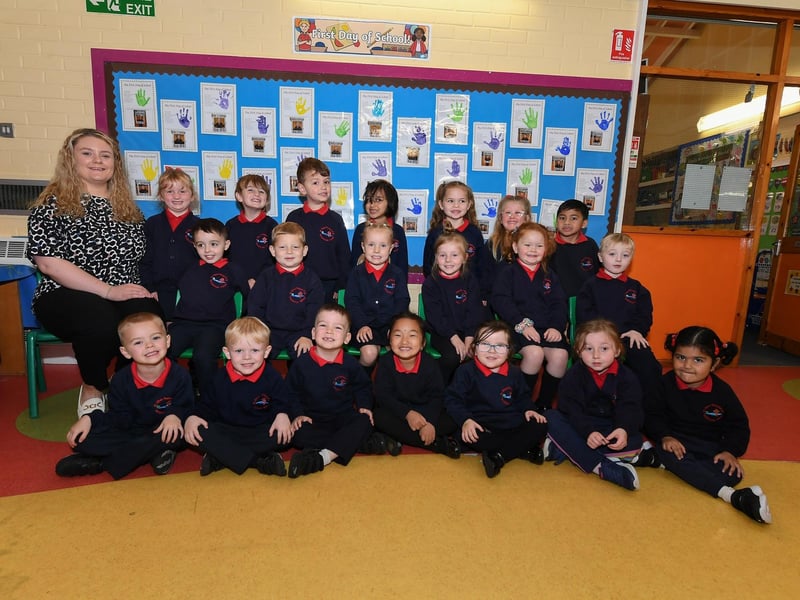 Miss Coyle’s P1 class at St Oliver Plunkett Primary School.