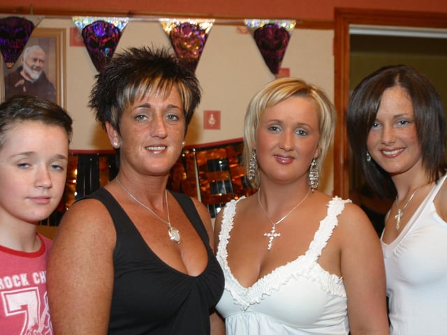Liz celebrating her birthday with friends and family.