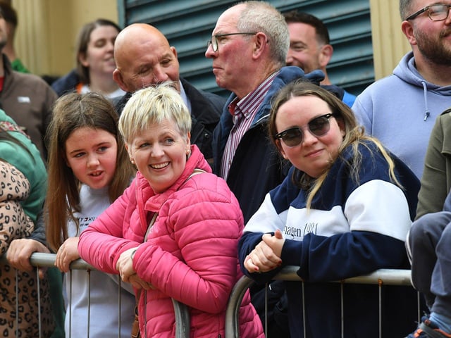 Spectators at the Soap Box Derby run in Carndonagh on Saturday afternoon. Photo: George Sweeney