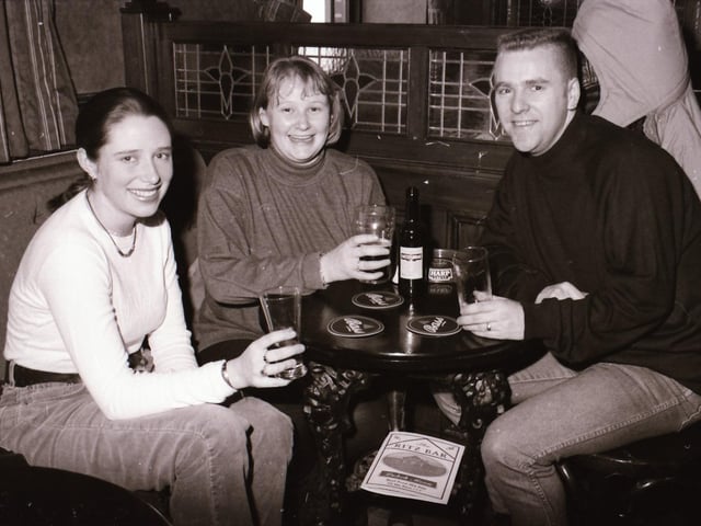 Customers at The Ritz Bar and Duke's Bar back in 1996.