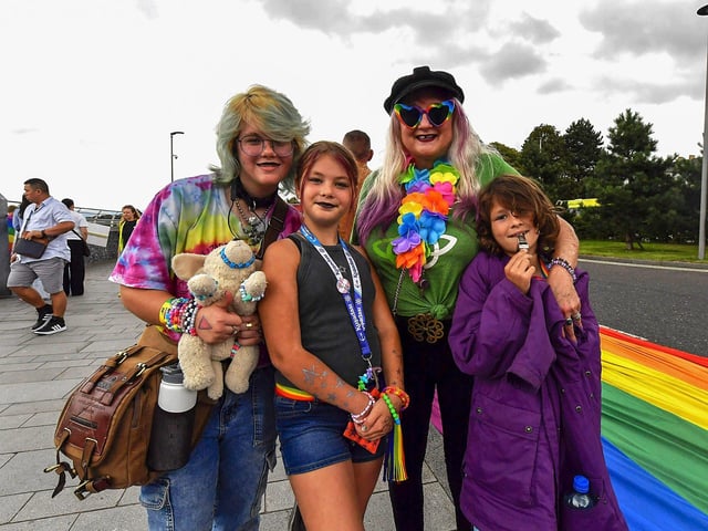 Revellers take part in the 2025 Foyle Pride Parade. Photo: George Sweeney