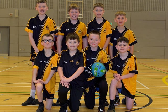 Glendermott Primary School, Shield runners up in the Boys' Indoor City Football Championships played in the Foyle Arena. Photo: George Sweeney. DER2306GS 01