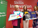 NWRC Business Skills Manager Sinead Hawkins pictured with NWRC Business Development Executive Sinead Milligan and GEMX NW Project Director Joanne Sweeney at the launch of the Advanced Manufacturing Skills Academy.. 