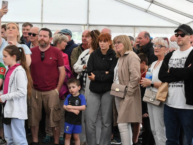 Some of the attendance at the 50th anniversary of the blessing of the Greencastle fleet. Photo: George Sweeney