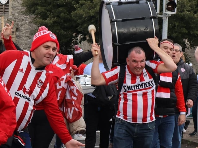 Derry City fans are on the march