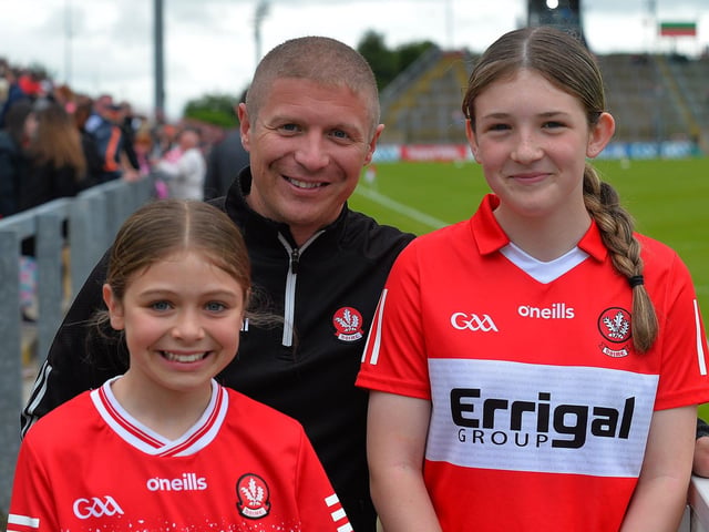 Derry fans at the game against Armagh in Celtic Park. Photo: George Sweeney
