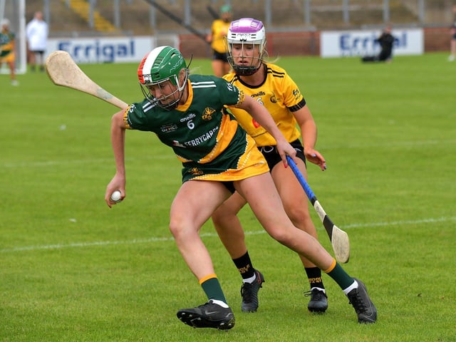 Australasia and the Middle East in action during the GAA World Games Ladies Open Knockout final in Celtic Park on Friday morning. Photo: George Sweeney. DER2330GS - 207