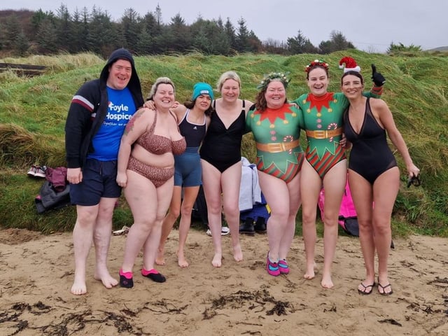 Getting ready for the annual dip at Ludden on Christmas Day.