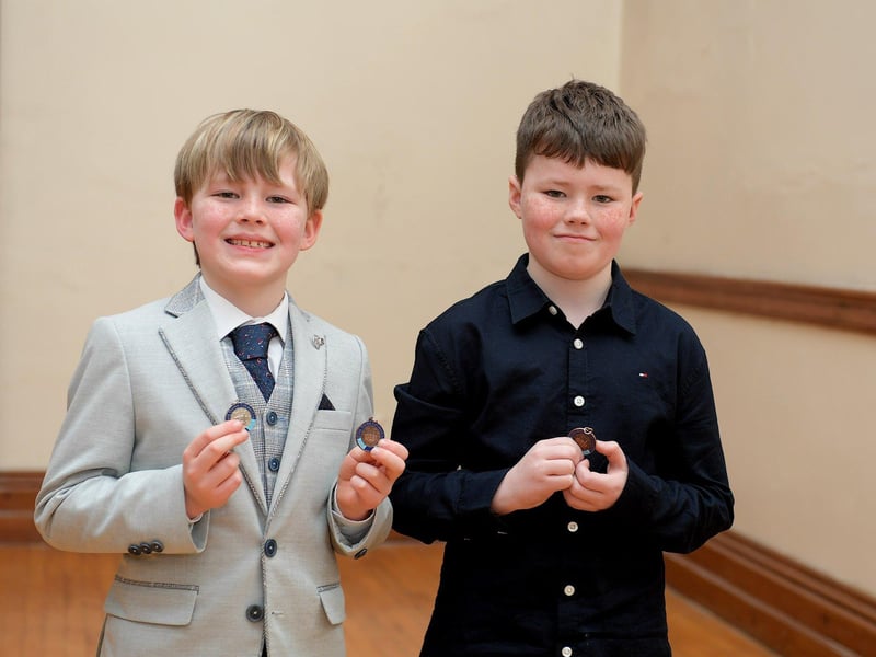 Oisin Mullan (left) achieved second place in the 8-10 yeas Own Choice Piano while Ruairi Mullan was place third in the same category at the Feis Dhoire Cholmcille on Tuesday at St Columb’s Hall. Photo: George Sweeney.