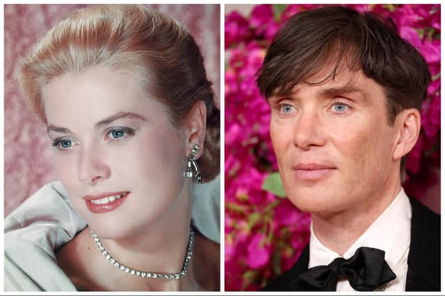 Left, the late actor Grace Kelly, who had Irish ancestry. (Photo by Hulton Archive/Getty Images). Right, Irish actor Cillian Murphy. (Photo by JC Olivera/Getty Images)