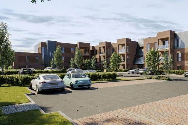 An artist’s impression of the proposed apartment block in the Crescent Link area which was approved by Council’s Planning Committee.