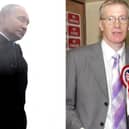 Vladimir Putin, President of the Russian Federation (left) and DUP MP Gregory Campbell (right).