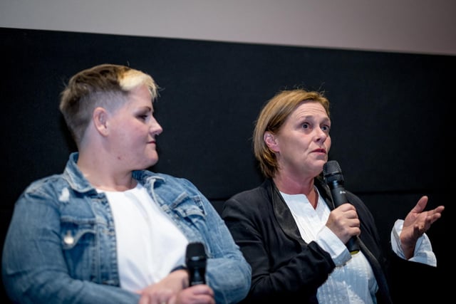 Director Alison Millar and Lyra’s partner, Sara Canning.