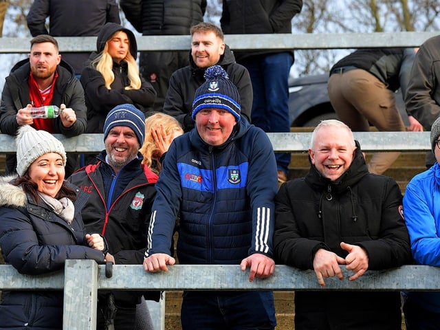 Fans in Celtic Park for the Derry v Monaghan game on Saturday. Photo: George Sweeney