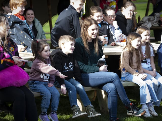 Enjoying the sunshine and the Fun at Saturday’s Feile’s Spring In The Park event at Bull Park.