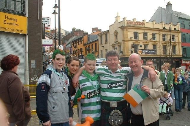 Pictured are people enjoying the St Patrick's Day celebrations in Derry 20 years ago on March 17, 2005.