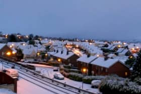 Snow capped homes of Foyle Springs in Derry duing a previous cold spell. (Photo: Brendan McDaid)