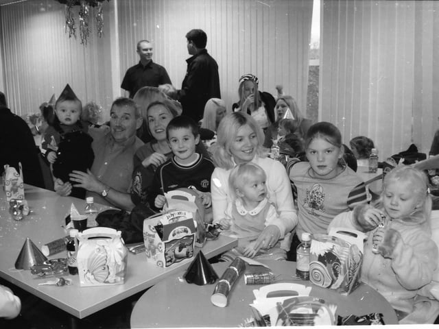 Happy faces at the Seagate Christmas party in 2000.