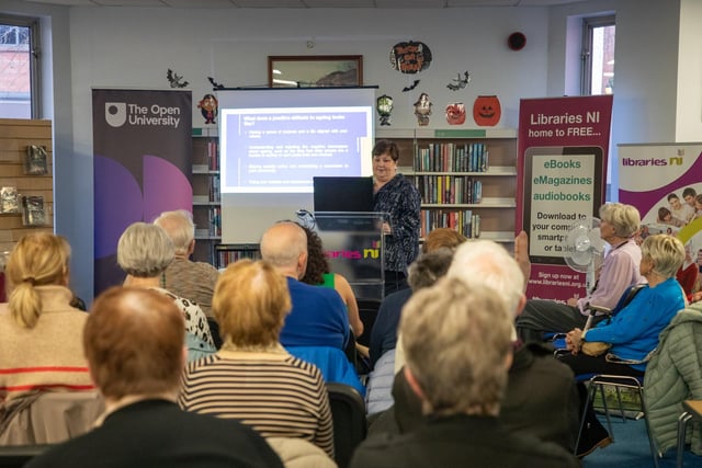 Evelyn Hoy, COPNI, speaking at the event.