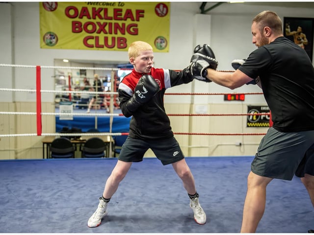 This young boxer sharpens his skills ahead of the tournament in Stirling.