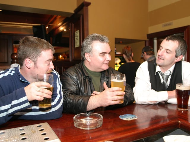Enjoying a pint in Derry bars 20 years ago in 2003