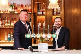 Ewan Plenderleith, General Manager of the Slieve Donard, and Matthew Fitzpatrick of United Wines