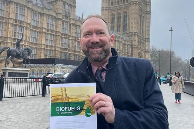 OFTEC Ireland Manager, David Blevings, pictured outside Westminster last week