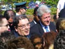 Bill Clinton with John Hume at Magee during a previous visit to Derry.