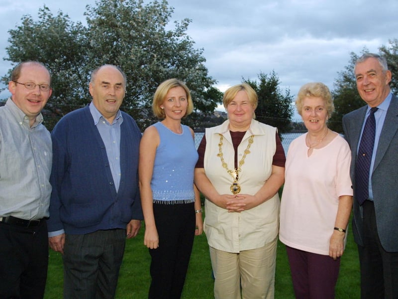 Mayor Mildred Garfield, former Mayor John Kerr and his wife Carita and other guests at the concert.