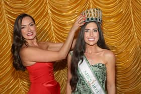 Former Miss Ireland Rebeccca Maguire  with Miss Louth Caoimhe Kenny who was crowned  Miss Ireland 2025 at the Knightsbrook Hotel in Trim ,Co Meath on Saturday night.
Picture Brian McEvoy
No Repro fee : Caoimhe Kenny