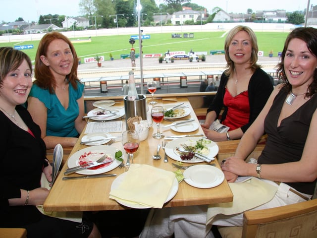 Derry and Donegal people enjoying a night at Lifford races in June 2005.