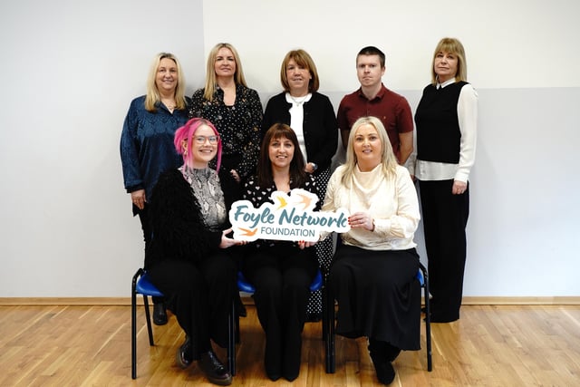 Staff, volunteers and members at the Foyle Foodbank AGM on Monday when the organisation rebranded as the Foyle Network Foundation.