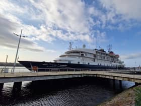 The Hebridean Sky alongside in Derry on Tuesday.