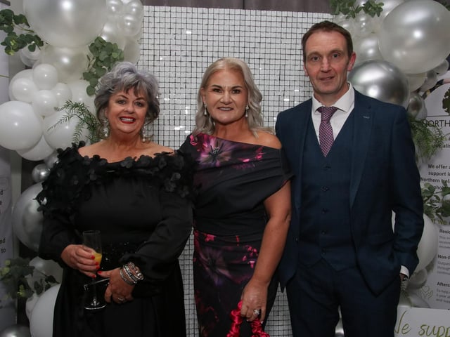 Maggie Taylor with Roisin and Barry Loughran pictured at Northland’s 50th Anniversary Gala Dinner held in The Everglades Hotel. (Photo - Deirdre Heaney, nwpresspics)