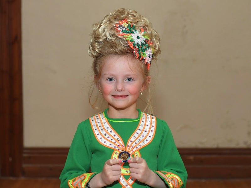 Mae McCullagh, McNicholl School of Irish Dancing was placed 1st in U6 Single Jig at the Feis Dhoire Cholmcille on Thursday at St Columb’s Hall. Photo: George Sweeney.